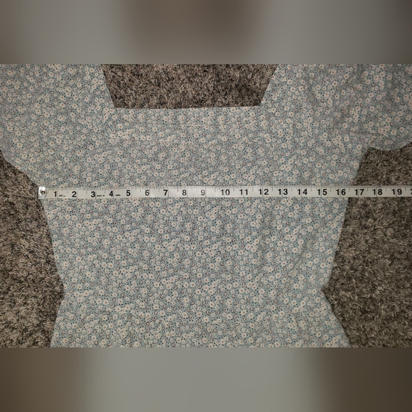 Monteau White and Blue Midi Sundress with Flutter Cap Sleeves - Picture 3 of 6